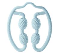 Abaodam Lightweight Blue Leg Massager Roller Stick with Four Wheels for Muscle Relaxation and Restoring Flexibility, for Relaxing Massage After Exercise