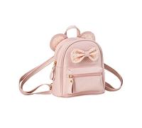 Abaodam Lightweight Capacity Polyester and Adjustable Pu Large Strap Shoulder Mini Backpack with Schoolbag, Adorable Pink Bow Decor Casual School for Girls Women