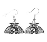 Abaodam Lightweight Gothic Dangle Earrings for Women Creative Silver Moth Drop Jewelry Unique Goth Style Accessories for Versatile Fashion and Various Occasions