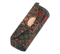 Abaodam Lipstick Case with Mirror Portable Makeup Bag Vintage Soft Cork Material Box Spacious Capacity Elegant Design for Women Daily Beauty Routine on The Go