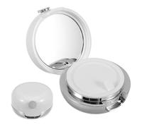 Abaodam Lipstick Holder Lip Gloss Containers with Built-in Mirror and Silicone Lip Brush Sleek Modern Jar for Travel and Home Plastic Glass Storage Box with Mirror Lid and Versatile