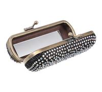 Abaodam Lipstick Protective Box Case Mirror for Purse Alloy Plated Antique Bronze Lipstick Holder Travel Storage Organizer for Chinese