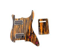 Abaodam Loaded Prewired Zebra Style Electric Guitar Pickguard with Humbucker Pickups Protector Plate, Pre-installed Pickup Cover Suitable for Electric Guitar Replacement and Upgrade