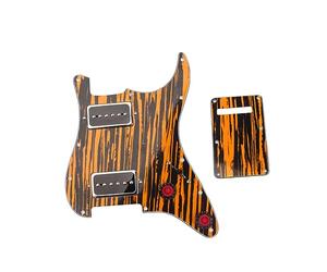 Abaodam Loaded Prewired Zebra Style Electric Guitar Pickguard with Humbucker Pickups Protector Plate, Pre-installed Pickup Cover Suitable for Electric Guitar Replacement and Upgrade