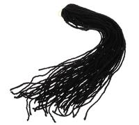 Abaodam Long Dreadlock Extension Hair Extensions Black Hip-hop Style High Temperature Fibre Easy to Put on Or Take off Good Texture for Daily Dress