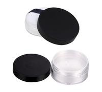 Abaodam Loose Powder Boxes 20g Capacity Black PP Makeup Powder Container for Home Use with Convenient Storage Feature