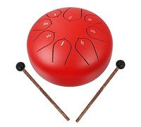 Abaodam Lotus Model 8-Tone Ethereal Drum 6-Inch Carbon Steel Tongue Drum with Excellent Sound Quality and Rust Resistance for Music Education and Yoga Meditation