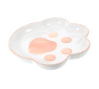 Abaodam Lovely Cat Bowl Multi Use Pet Feeding Dish with Unique Design Non Slip Easy to Clean for Cats and Kittens Decorative Ceramic Bowl Red