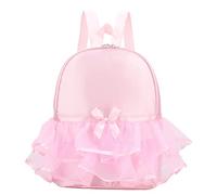 Abaodam Lovely Nylon Ballet Backpack for Kids Big Capacity and Sturdy Simple Design, Storage Bag for Ballet Dance and Back to School Party, Pink Knapsack for Girl Daily Travel
