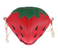 Abaodam Lovely Red Strawberry Crossbody Bag for Girls Kids Small Polyester Purse with Chain Strap, Easy Carrying for Everyday Use Or Parties