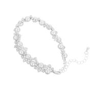Abaodam Luxury Sparkling Zircon Pearl Bracelet for Women Vintage French Style Rhinestone Charm Wristband Lightweight Comfortable Fit Versatile Jewelry for Parties and Daily Wear