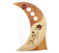 Abaodam Lyre Harp Metal Strings Handheld Harp Wood String Instrument for Unusual Musical Instruments Random Color
