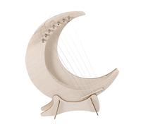 Abaodam Lyre Harp Traditional Greek Style Small Portable Wooden Harp Instrument with Simple Stand Diy Home Music Learning Kit