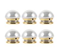 Abaodam Magnetic Brooch Pins No-sew Decorative Copper Buttons 6pcs for Women with Compact Design, Elegant White Style, for Indoor Events and Outdoor Activities