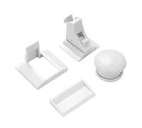 Abaodam Magnetic Cabinet Safety Lock for Child Drawer and Closet Doors, 4pcs White Plastic Invisible Locks with 1 Key, Easy to Install and Difficult for Little Ones