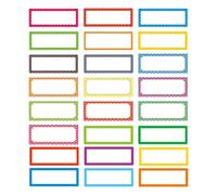 Abaodam Magnetic Dry Erase Name Tags Easy to Write on Pet Material Labels 24pcs with Assorted Colours Reusable Whiteboard Stickers for Scheduling and Market Use for Office and School