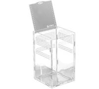 Abaodam Magnetic Reptile Storage Box 15x15x25cm High Transparency Practical Feeding Container for Reptile Breeders Terrarium Habitat Pet Enclosure