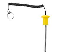 Abaodam Magnetic Weight Stack Pin with Lanyard for Gym Equipment Fitness Accessories Yellow 10x105mm Fitness Magnetic Bolts Compatible with Strength Training Machines