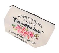 Abaodam Makeup Bag Cosmetics Bag Canvas Zipper Multipurpose Lightweight Design Fashion All-Match Travel Cosmetic Pouches for Women