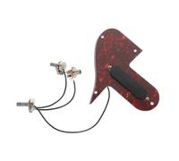 Abaodam Mandolin Assembly Guitar Scratch Plate with High-Output Double-Coil Pickup Red Tortoise PVC Material