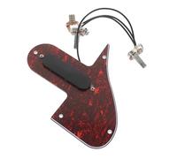 Abaodam Mandolin Scratch Plate with Pickup Red Tortoise Design Assembly Compatible Sturdy Acrylic for Acoustic and Electric Use