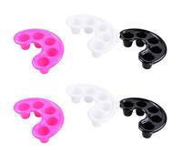 Abaodam Manicure Soaker Bowls Plastic Bowls Suitable for Home Use 6pcs 5-hole Nail Remover Tool and Cuticle Nail Nutrition for Hand Care and Professional Salon