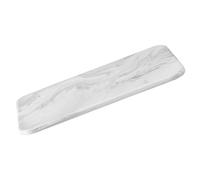 Abaodam Marble Pattern Ceramic Meat Chopping Board Small Rectangular Kitchen Accessory for Sushi Fruit Bread and Household Restaurant Use