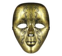 Abaodam Masquerade Mask Adult Vintage Style Plastic Full Face Mask for Halloween Mardi Gras Comedy Carnival Cosplay Party Costume for Men Women