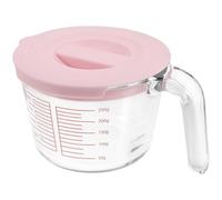 Abaodam Measuring Cup Shock-Proof Heat Resistant Borosilicate Glass with Lid Design Kitchen Measuring Cup Household Graduated for Baking and Liquid Measurement for Restaurant and Hotel Use