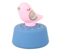 Abaodam Mechanical Cartoon Kitchen Timer with Wind up Function, Pink Pp Material, for Timing Activities and Salon Use, Charming and Adorable Design