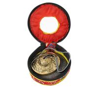 Abaodam Meditation Cymbal Bell 6.5Cm Fine Copper Portable Yoga Percussion Instrument with Storage Bag, Sturdy Religious Copper Cymbals Chime for Yoga Practices and Meditation