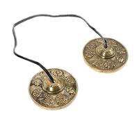 Abaodam Meditation Cymbal Bell Made of Pure Copper, Easy to Carry and Multipurpose Percussion Instrument for Buddhist or Religious Supplies and Yoga Meditation Sessions