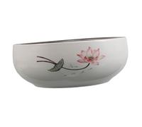 Abaodam Medium Ceramic Lotus Bowl Planter for Hydroponic Indoor Plants Water Lily and Succulent Pot with Vintage Design Soil Planting for Easy Maintenance and Home Decor