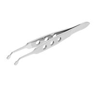 Abaodam Meibomian Expressor Precision Tweezers with Tip, Compact 3X4 Steel Eyelid Massage Tool for Unblocking and Dry Eye Care, Lightweight for Travel Use by Men and Women