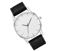 Abaodam Men Belt Watch Sturdy Watch for Men Quartz Glass Pu Strap Classic Versatile Rugged Masculine Look Business Casual with Precise Movement Safe on The Skin