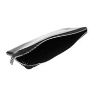 Abaodam Men Business Wallet Long Wallet PU Zippered Design Multi-Functional Large Capacity Simple Style Men for Shopping