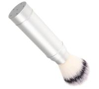 Abaodam Men's Shaving Brush Lightweight Metal and Fiber Beard Brush for Travel and Home Use, Effective for Removing Beard Debris, Portable Metallic Shave Accessory for Boyfriend and Dad