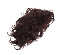 Abaodam Men's Short Afro Curly Wig Brown Lightweight High Temperature Fiber Realistic Cosplay Party Accessory Fake Hair for Men Easy Styling Comfortable Wear