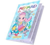 Abaodam Mermaid Coloring Book 60 Pages Small Watercolor Drawing Papers Mini Painting Book for Classroom Activity Party Favor