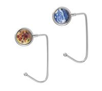 Abaodam Metal Bag Hooks Sturdy Straight Metal Hooks 2pcs for Home and Desktop Use Beautiful Design to Keep Bags and Schoolbags Off Dirty Floors, Handy and Sturdy