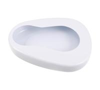 Abaodam Metal Bed Pan for Elderly and Disabled Patients - Spill-Proof Iron Bedpan for Bedridden Men and Women, Portable Hospital and Home Care Toilet Aid