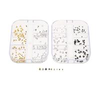 Abaodam Metal Cone Spike Nail Art Charms Flat-Back Studs 2 Boxes Smooth Secure Fit for Extended Use in Punk Manicure and Goth Style Accessories