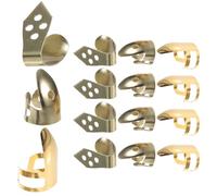 Abaodam Metal Guitar Finger Picks Set with Plastic Finger Protectors for Acoustic Guitar Banjo Ukulele for Playing and Practice Tool