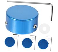 Abaodam Metal Guitar Footswitch Caps Set with Wrenches and Rubber Rings, Blue Effect Pedal Protection Covers for Electric Guitar Pedal Board, 4pcs Replacement Footswitch Toppers for Music Instruments
