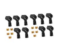 Abaodam Microphone Clip Pe and Abs Material for Audio Recording and Live Streaming 10pcs Large Size Mic Holder Clamp with Female Adapter, Easy to Install