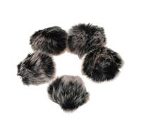 Abaodam Microphone Covers Noise Reduction Windproof with Imitation Rabbit 5pcs Lightweight Mic Covers Lapel Mic for Lavalier Wireless Microphones, for Interviews and Public Speaking
