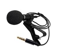 Abaodam Microphone Song Production K Recording Online and for, Video Teaching Portable Omnidirectional Lavalier with 3.5mm Plug Black Tpe Material, Shockproof Design 65hz-18khz Frequency