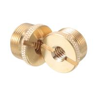 Abaodam Microphone Threaded Mic Female Adapter to 1/4 5/8 Copper Male Screw 2pcs Mount for Stand and Stable Boom Arm Stand Use in Broadcasting Studios