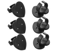 Abaodam Microphone Wall Mount Holder and Cable Management 6pcs with Multi-functional Abs Design Heart-shaped Mic Protector Clips for Microphone and Nameplate Use on Occasions