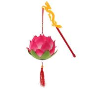 Abaodam Mid Autumn Festival Lotus Lantern DIY Large Red Hand-Held Portable Lotus-Shaped Lantern for Spring Festival and Lighting Decoration
